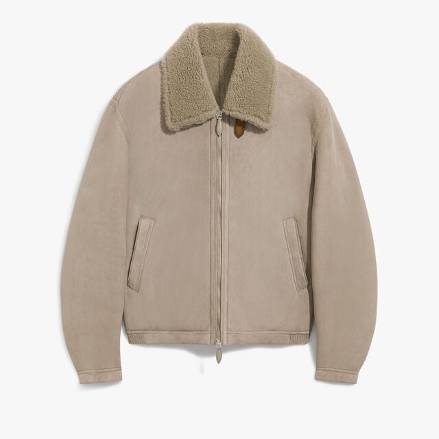 Shearling Blouson, GRAY BEIGE, hi-res 1
