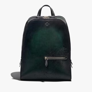 Working Day Scritto Leather Backpack, OPUNTIA, hi-res
