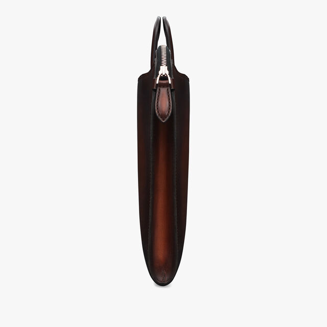 Lift II Scritto Leather Briefcase, CACAO INTENSO, hi-res 4