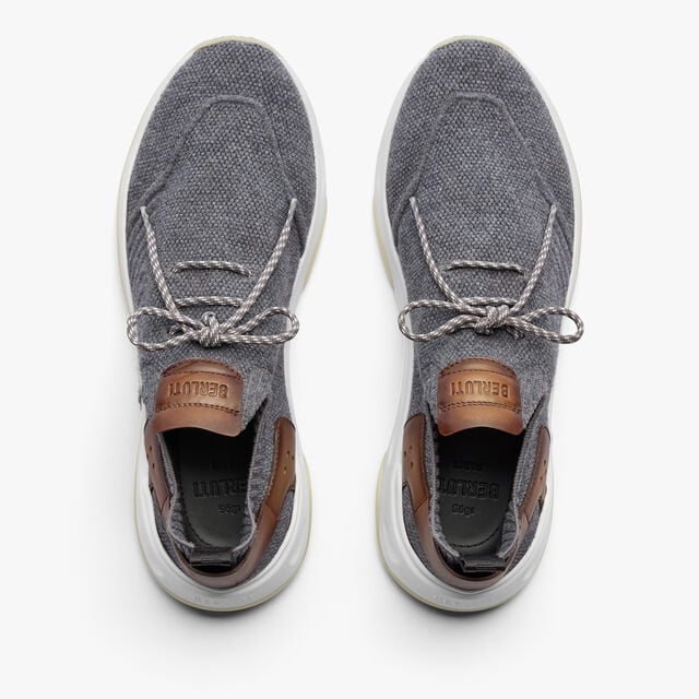 Shadow Cashmere And Lagoon Calf Sneaker, GREY, hi-res 3
