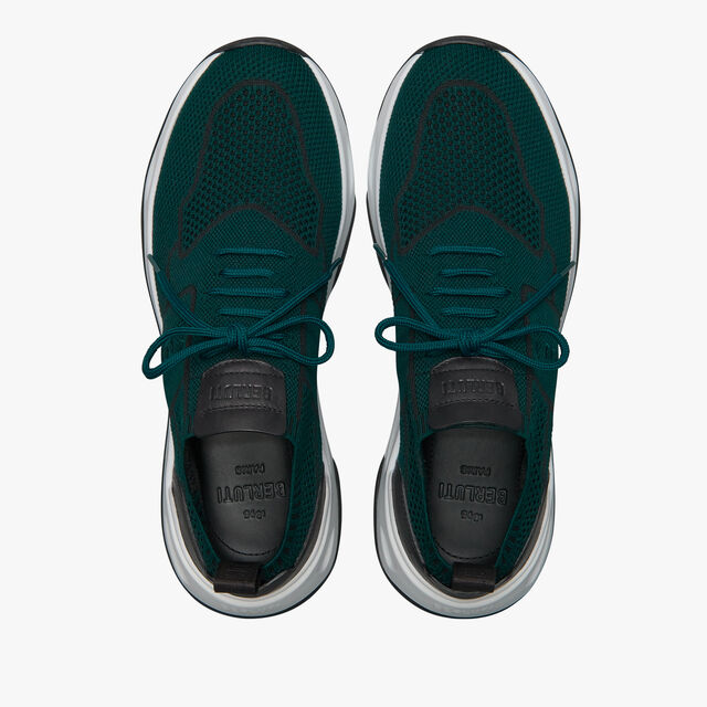 쉐도우 카프스킨 스니커즈, DARK GREEN, hi-res 3