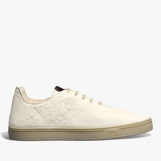 Sneaker Eden En Cuir Scritto, WHITE, hi-res