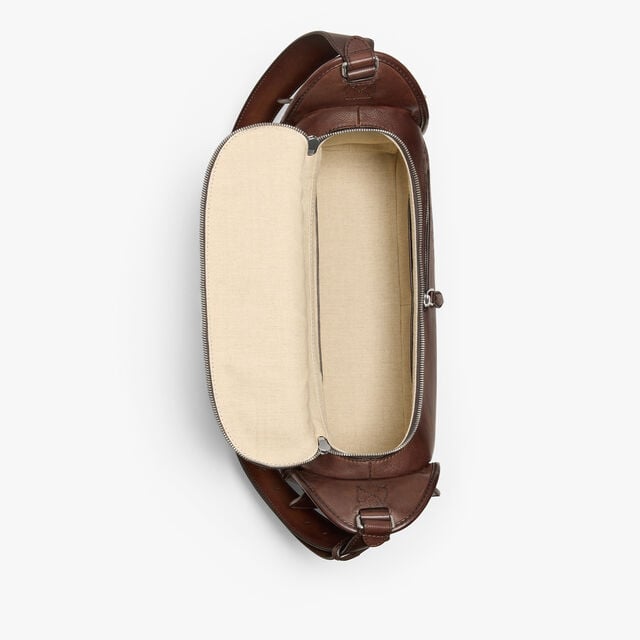 Sac Bandoulière Périple Barrel Bag En Cuir Scritto, SOFT BROWN, hi-res 6