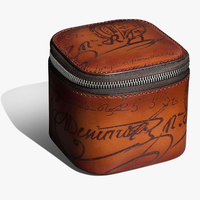 Watch Case 1 Scritto Leather, ARANCIO VERMIGLIO, hi-res 3