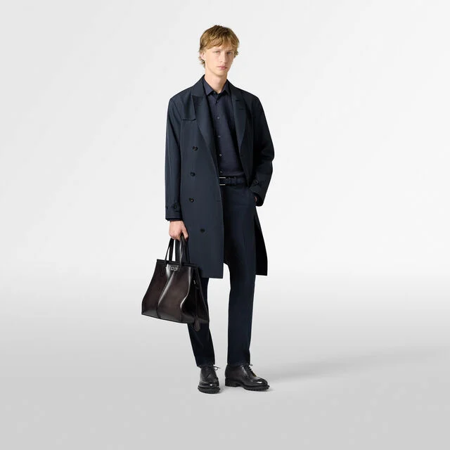 Technical Silk Light Trench, COLD NIGHT BLUE, hi-res 5