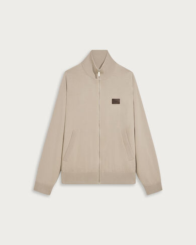 Reversible Blouson with Leather Detail, Natural Beige, hi-res
