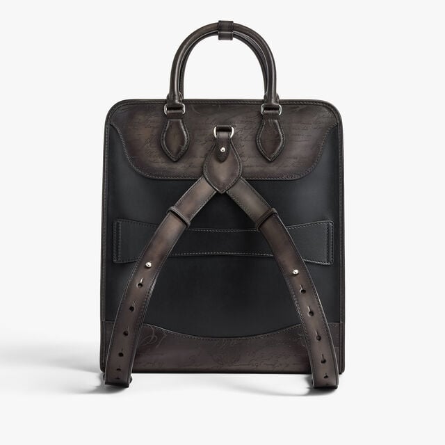 Premier Jour Scritto Leather Backpack, NERO GRIGIO, hi-res 2