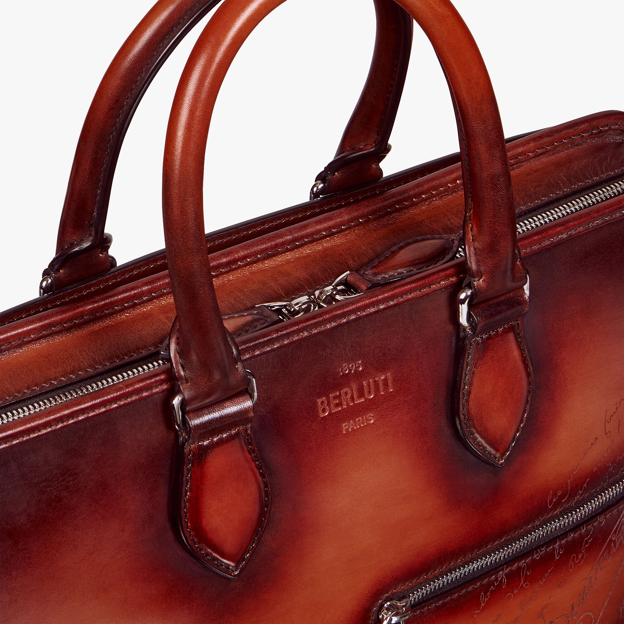 Un Jour Mini Scritto Swipe Leather Briefcase