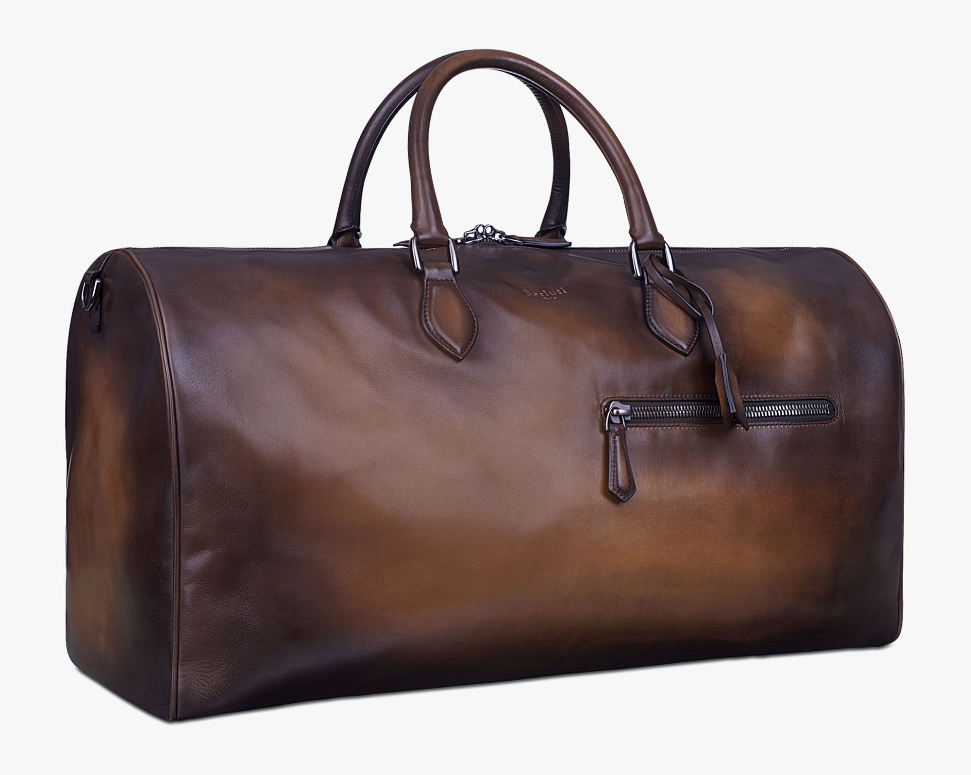 large leather weekend bag