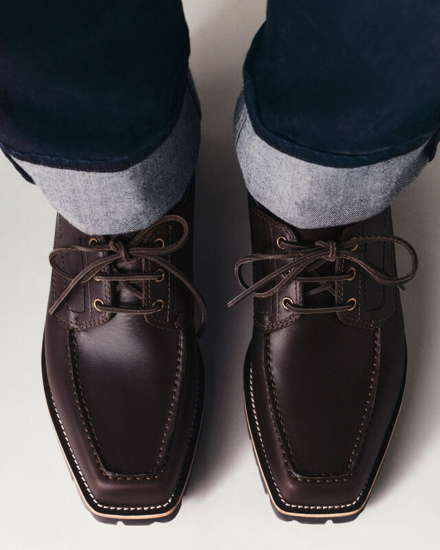 Grand Chemin Leather Derby, DARK BROWN, hi-res 2