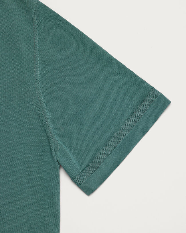 B-Thabor Embroidery Short-Sleeves Crewneck, Green Smoke, hi-res