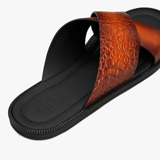 Sifnos Alligator And Leather Sandal, FIAMMA, hi-res 5