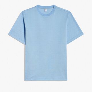 スクリット ピケ Tシャツ, PALE BLUE, hi-res