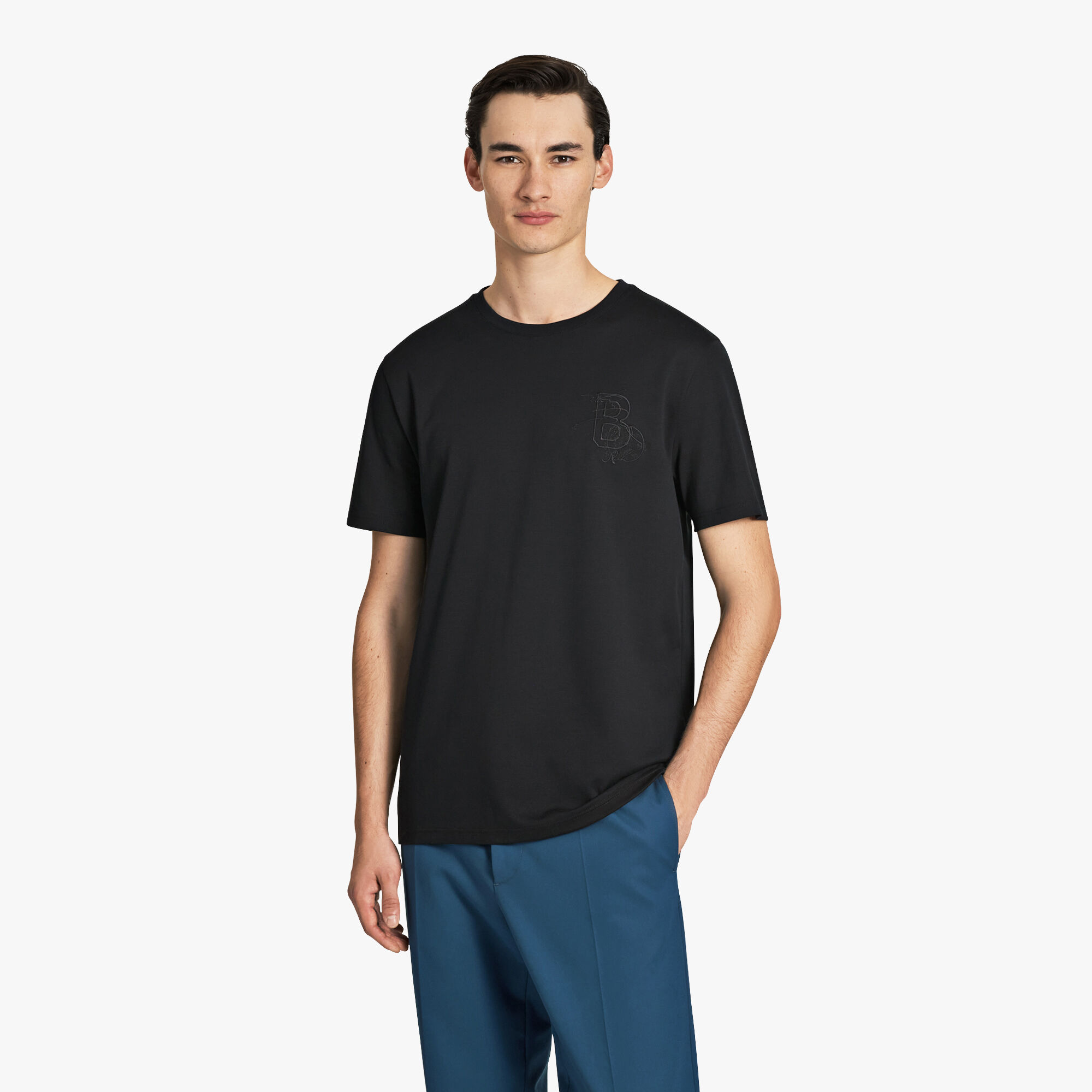 刺绣Logo T恤衫, NOIR, hi-res 2