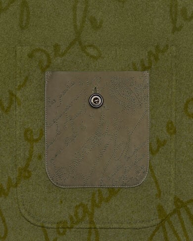 Double Face Foresti&egrave;re Jacket, Kaki & Internal Giant Scritto, hi-res