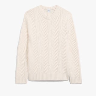 Winter Cable Knit Crewneck, SHELL, hi-res