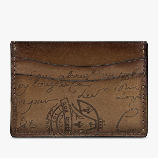 Bambou Scritto Leather Card Holder, DUNA, hi-res 1