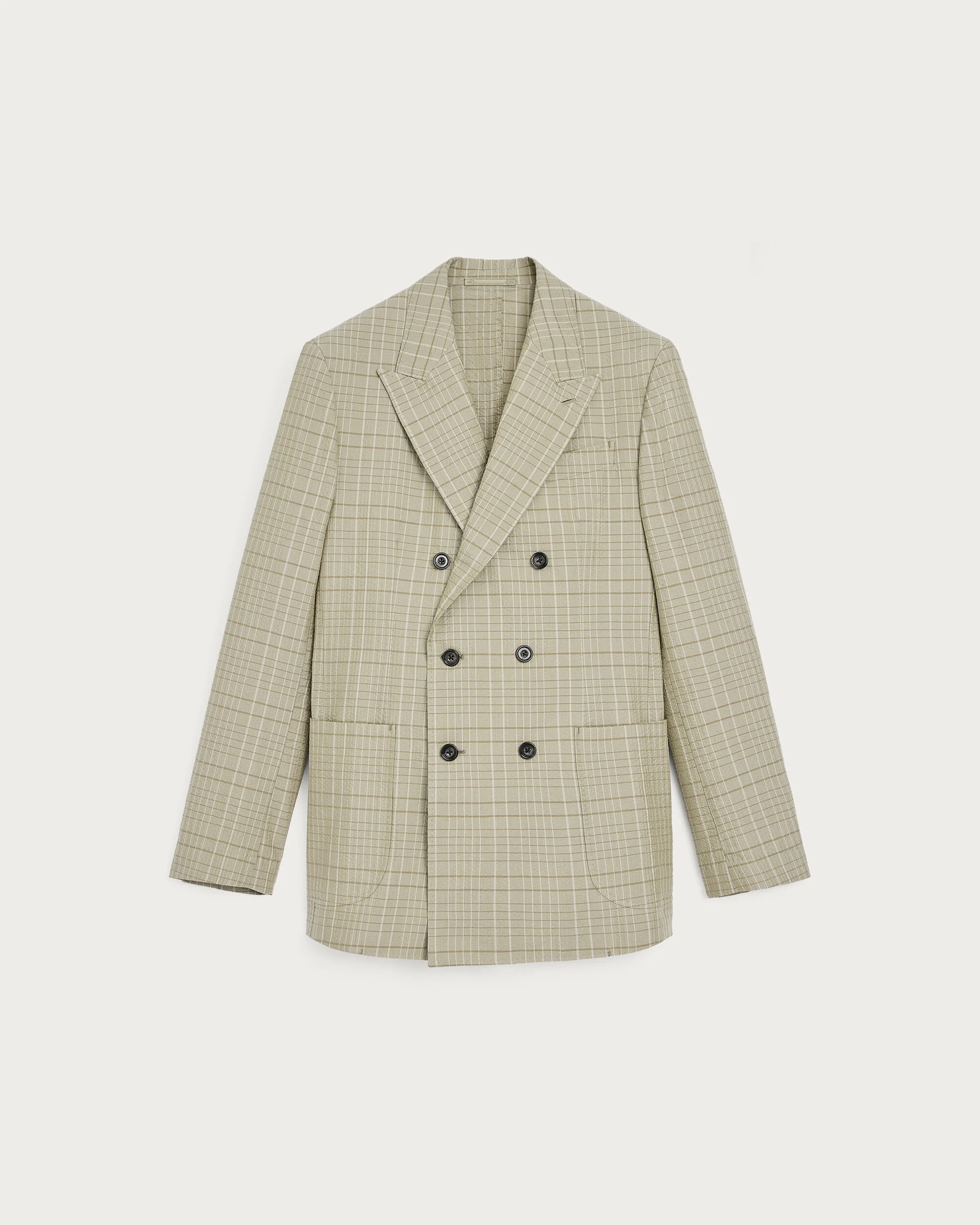 Marcello Jacket with Leather Details, Salvia, hi-res