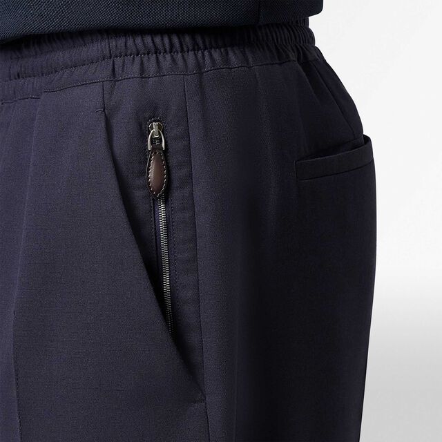 Stretch Wool Jogpants, MARINE, hi-res 5