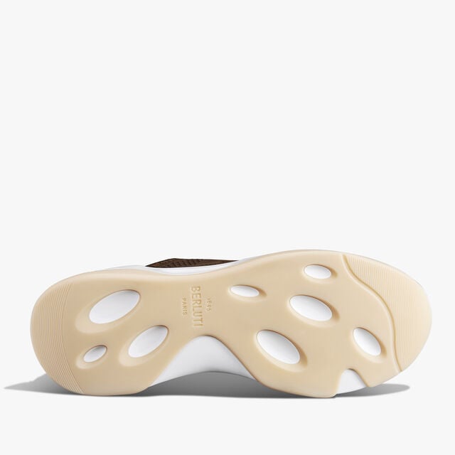 Sneaker Shadow En Maille Et Cuir De Veau, EARTH BROWN, hi-res 6