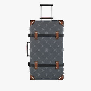 Globe-Trotter Luggage Canvas And Leather Rolling Suitcase, BLACK + TDM INTENSO, hi-res