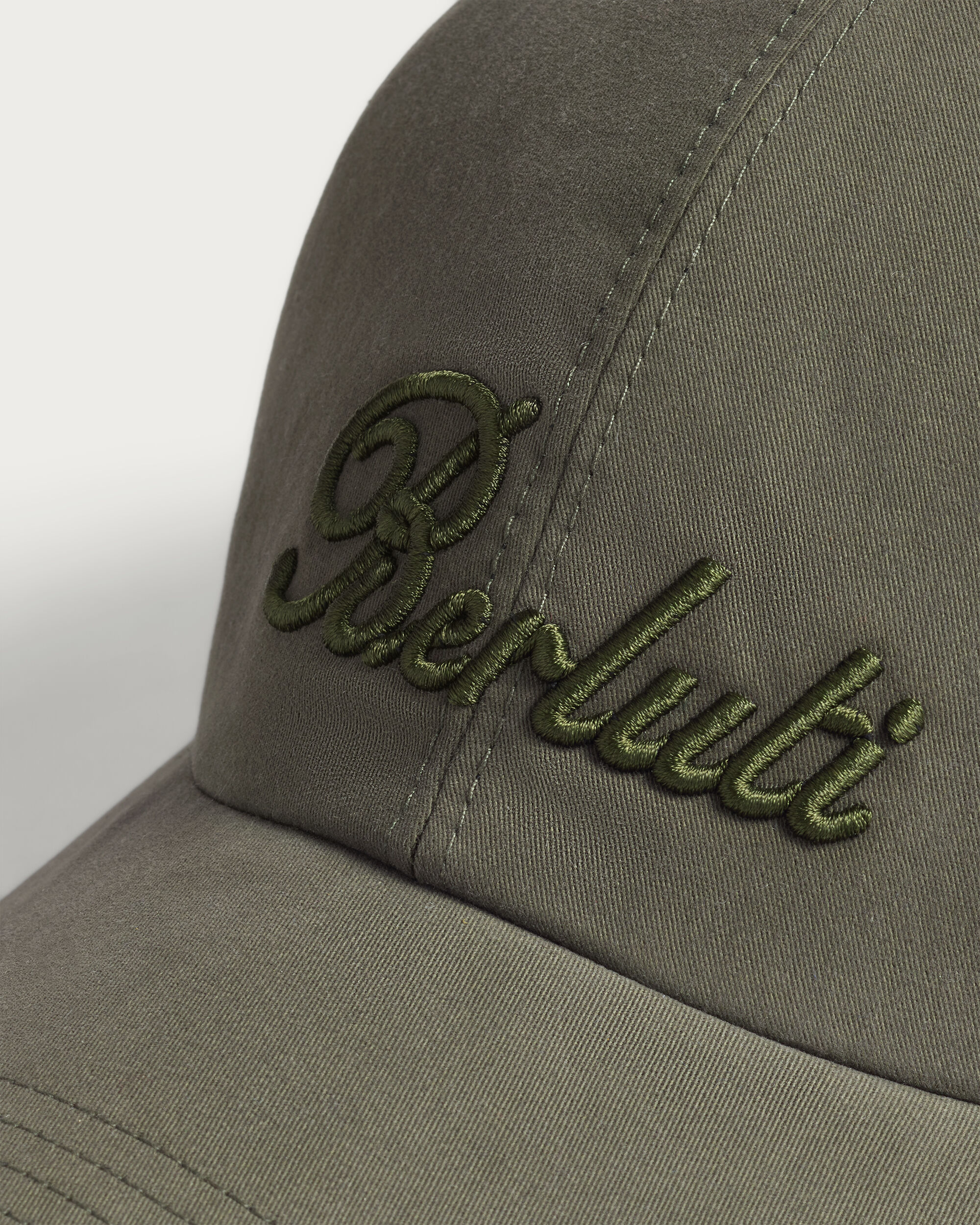 Berluti Thabor Embroidery Baseball Cap, Olive, Image 1