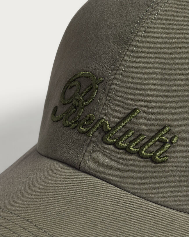 Berluti Thabor刺绣棒球帽, Olive, hi-res