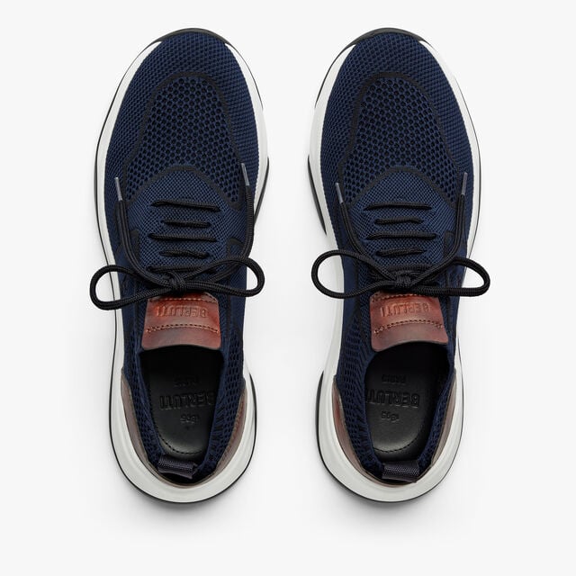 Shadow Knit And Leather Sneaker, NAVY, hi-res 3