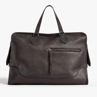 Un Jour Briefcase In Leather, DARK BROWN, hi-res