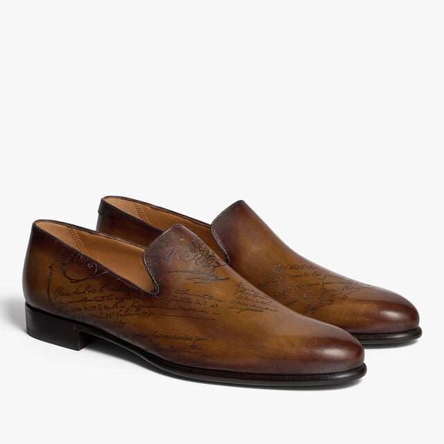 Cursive Galet Scritto Leather Loafer, TOBACCO BIS, hi-res 4