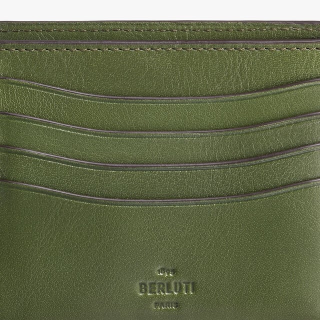 Makore Slim Andy Compact Wallet In Leather, CACAO INTENSO, hi-res 4