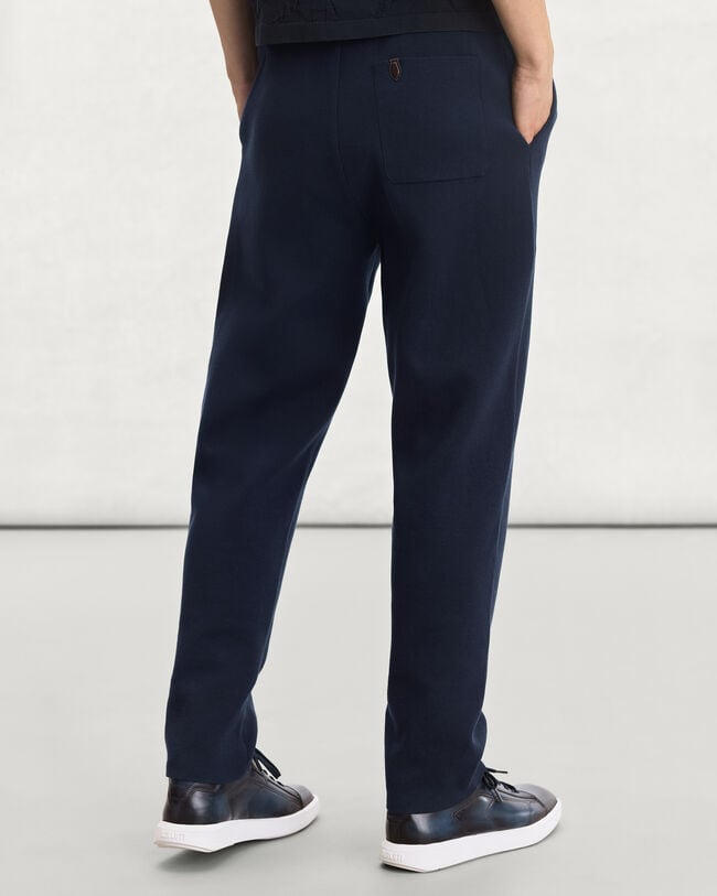 Double Face Knitted Pants, Cold Night Blue, hi-res