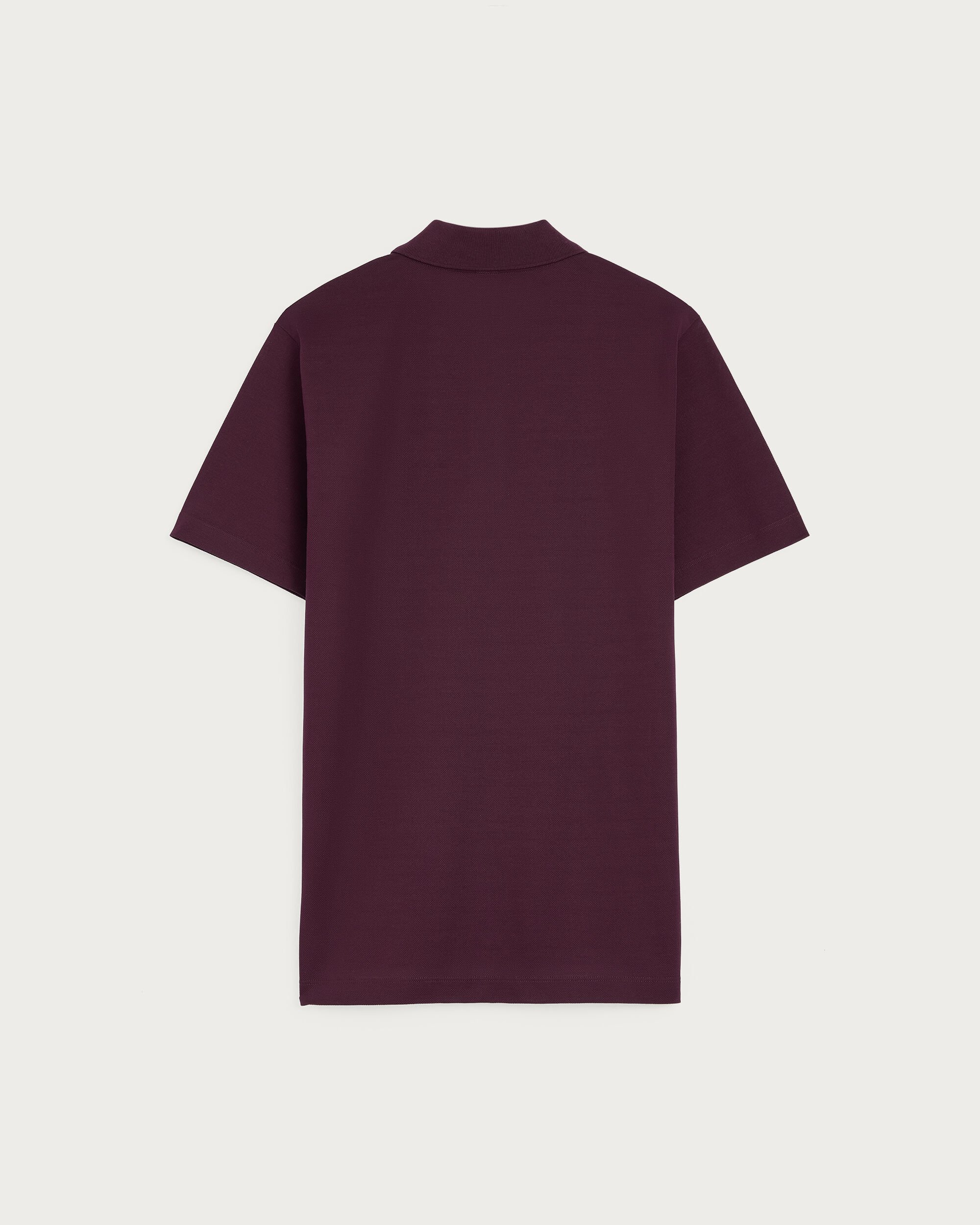 Leather Detail Polo, Purple Grape, hi-res