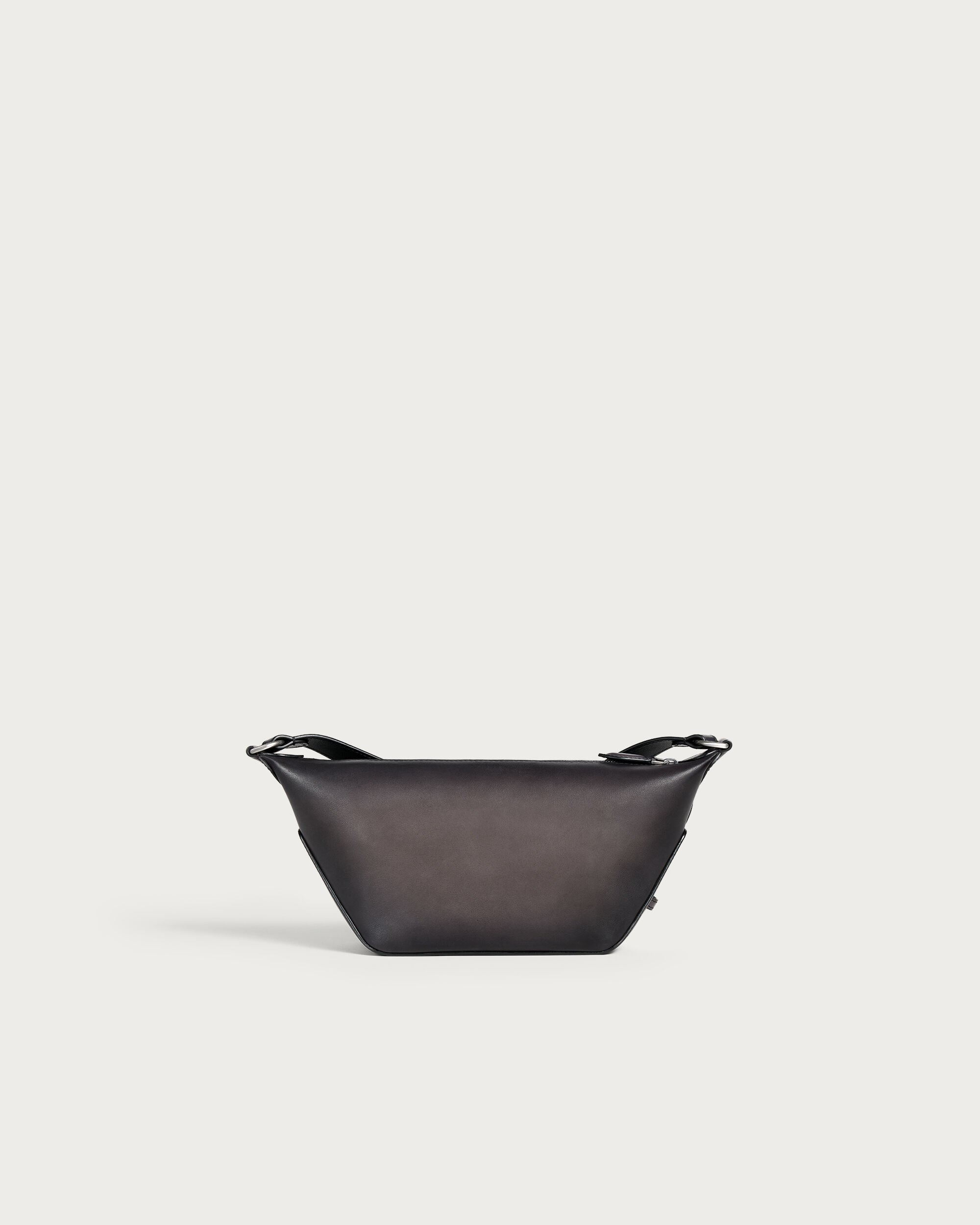 Toujours Soft Zipped Hobo XS Messenger, Charcoal, hi-res