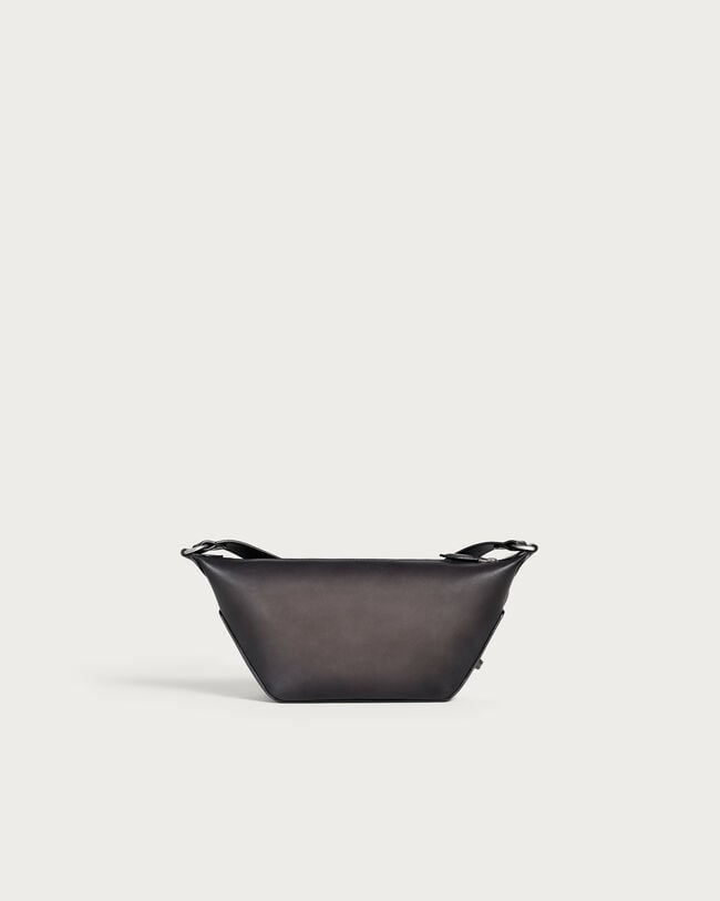 Toujours Soft Zipped Hobo XS Messenger, Charcoal, hi-res