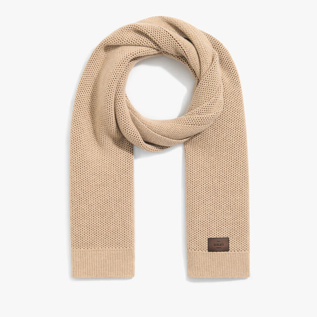Écharpe Scritto En Laine et Cachemire, FLUFFY BEIGE, hi-res 1