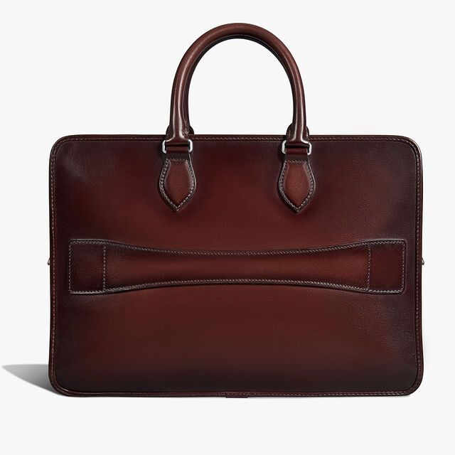Un Jour Pocket Leather Briefcase, LEGNO BRUCIATO, hi-res 4