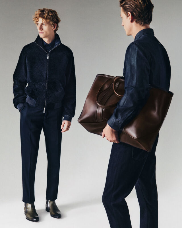 Deer & Shearling Reversible Tracksuit, COLD NIGHT BLUE, hi-res 2