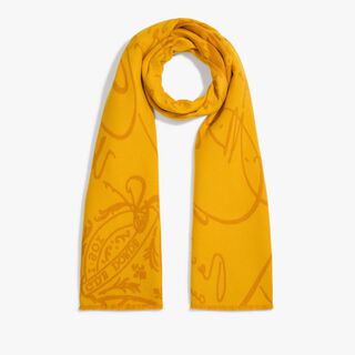 Wool Scritto Scarf, SULFUR, hi-res