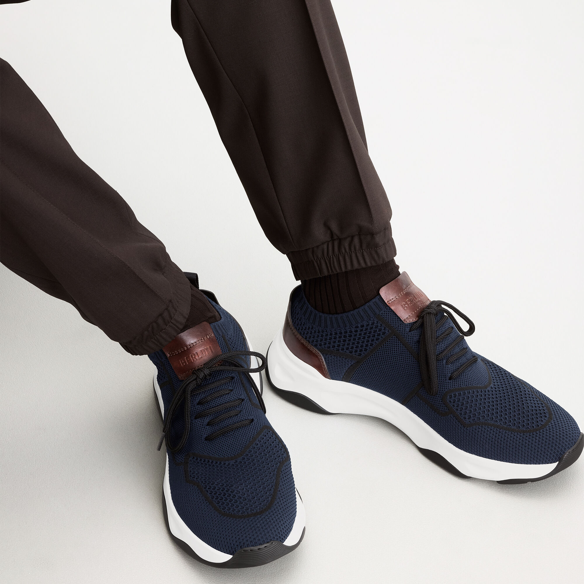 Shadow Knit And Leather Sneaker | Berluti ES