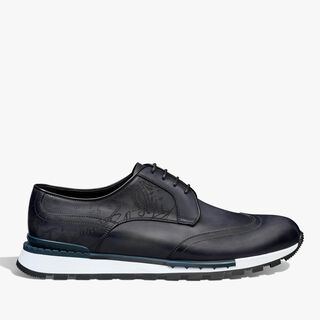 Fast Track Scritto Leather Sneaker, INDIGO DENIM, hi-res