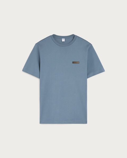 Leather Detail T-shirt, Purple Grape, hi-res