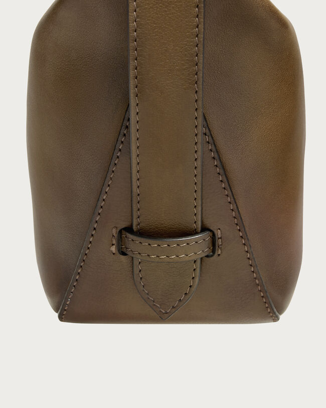 Toujours Soft Zipped Hobo XS Messenger, Dark Kaki, hi-res