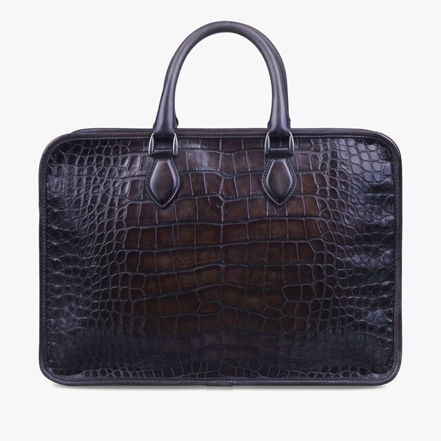 Un Jour Medium Alligator Leather Briefcase, TDM, hi-res 3