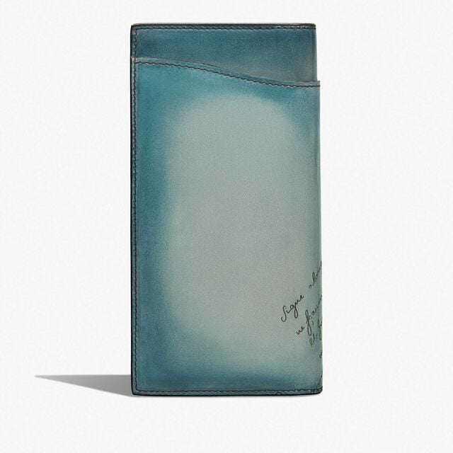 Espace Gradiant Scritto Leather Long Wallet, STONE DENIM, hi-res 2