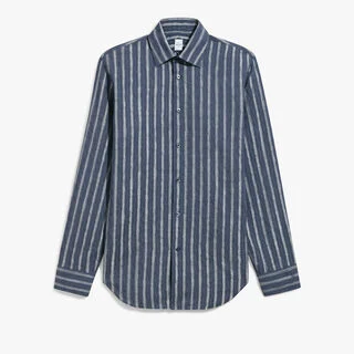 Chemise Alessandro à Rayures Scritto, BLUE SCRITTO STRIPES, hi-res