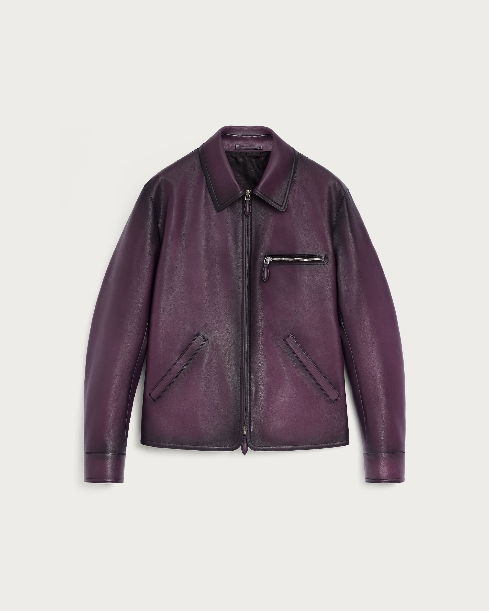 Leather Patina Un Jour Blouson, Grapes, hi-res