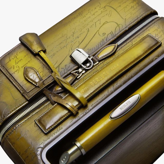 Bagage Roulant Formula 1005 En Cuir Scritto, JUNGLE GREEN, hi-res 6