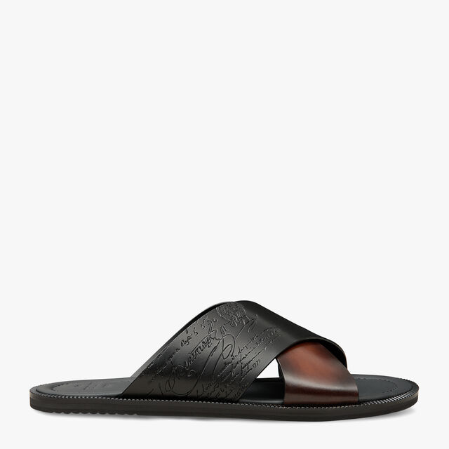Inspire Macadam Job offer Sifnos Scritto Leather Sandal | Berluti US