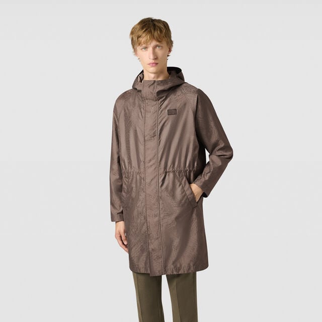 Nylon Scritto Packable Parka, SEPIA    , hi-res 2